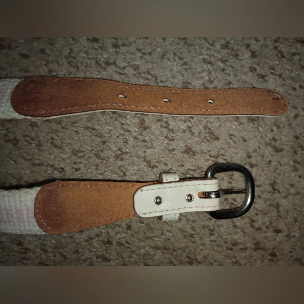 Vintage White & Pink Belt